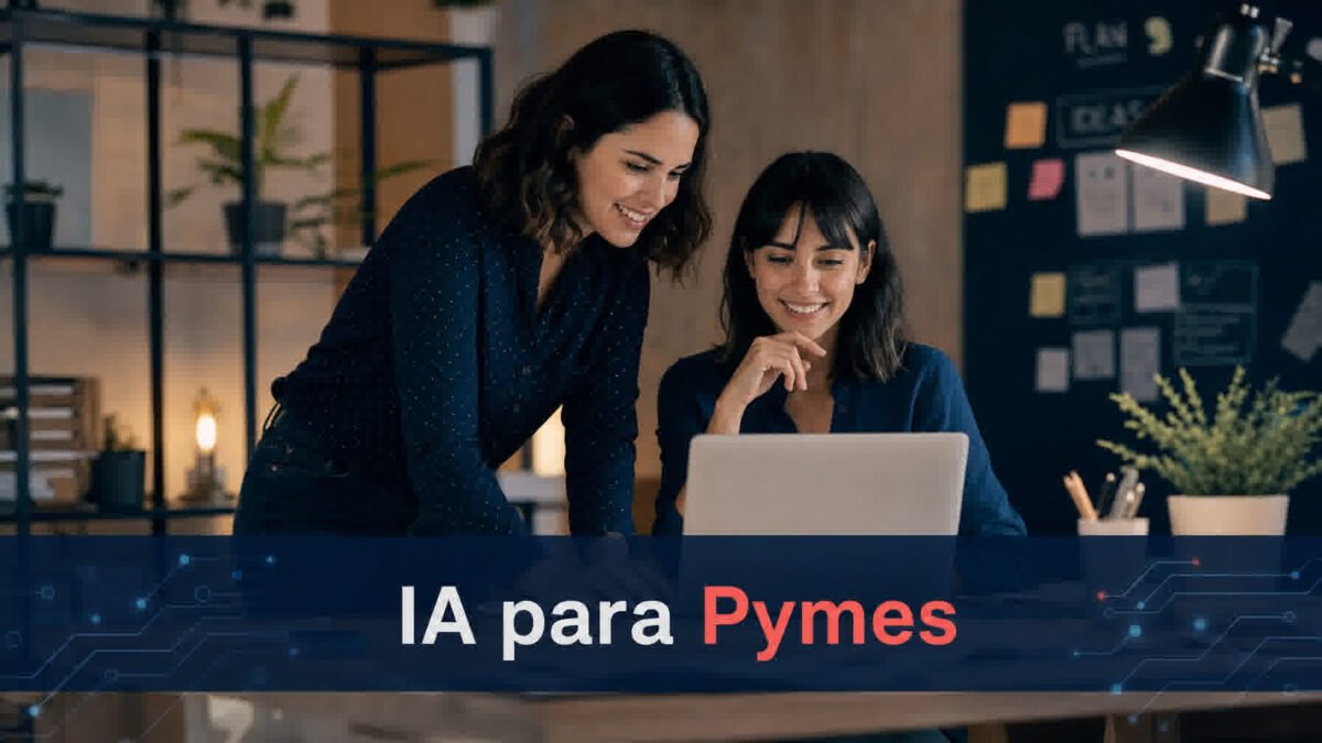 Inteligencia artificial para pymes en Colombia: equipo trabajando con herramientas de IA