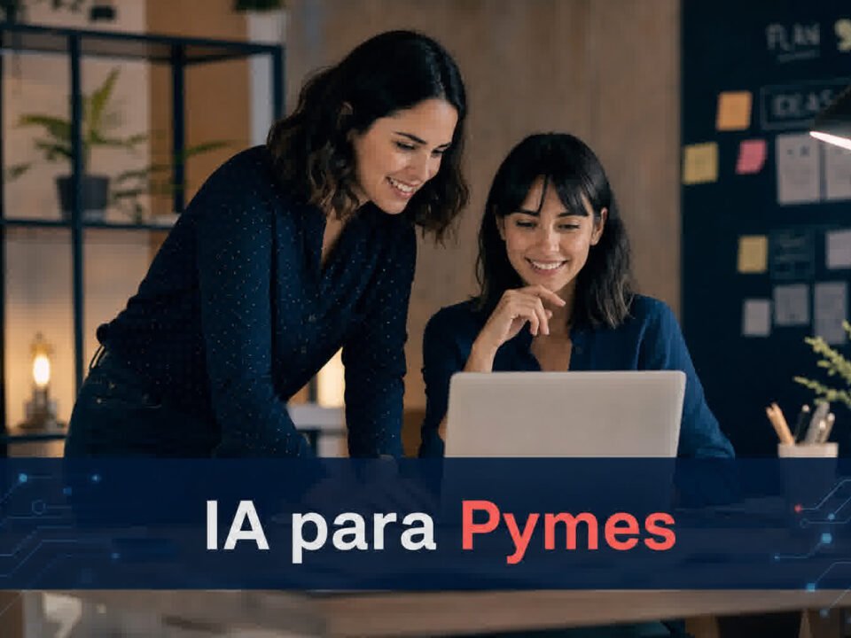Inteligencia artificial para pymes en Colombia: equipo trabajando con herramientas de IA