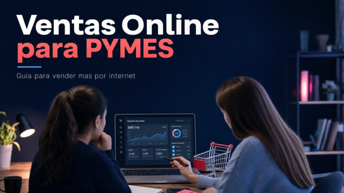 Ventas online para pymes: dos emprendedoras trabajando en tienda online desde home office