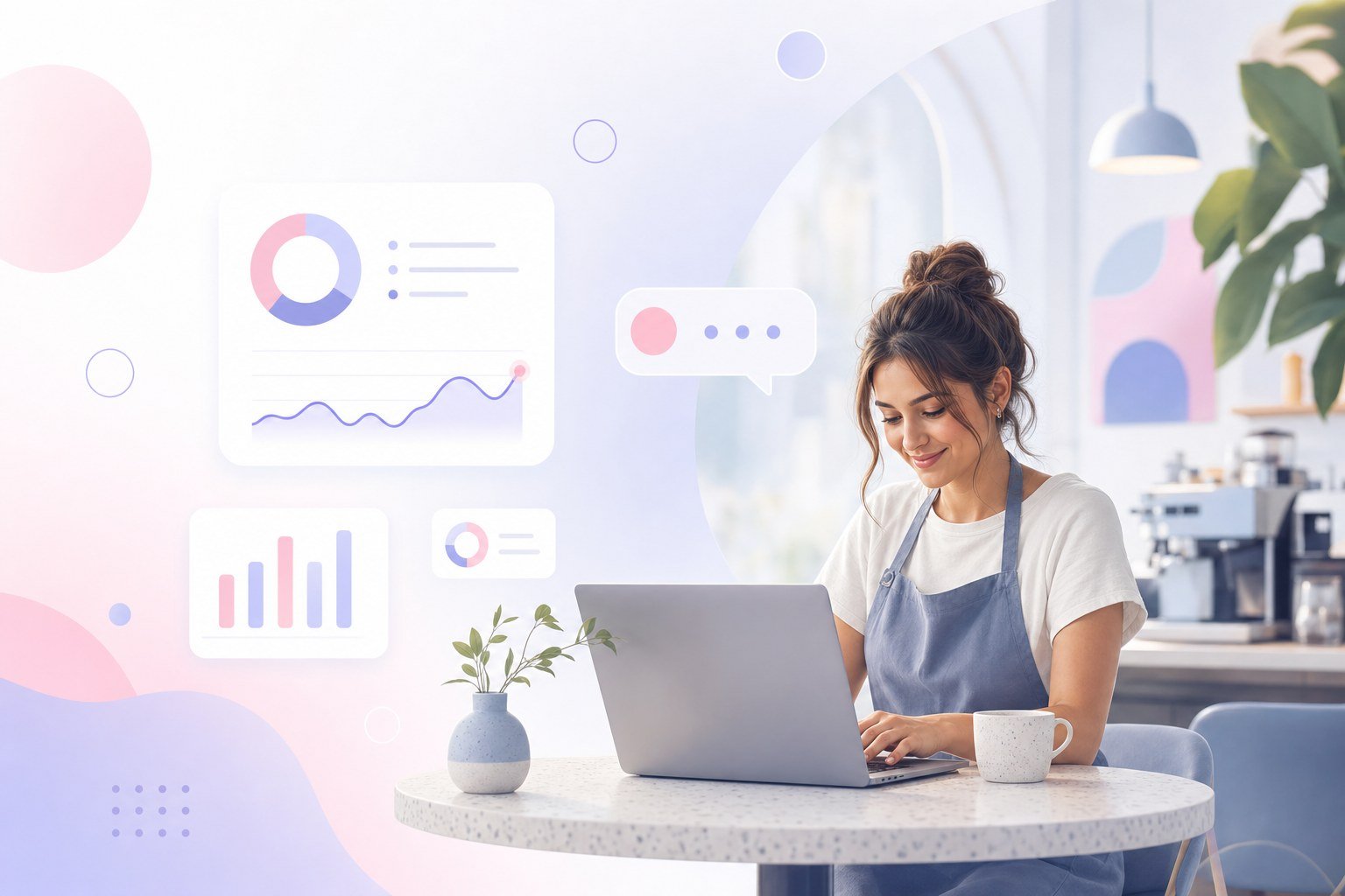 Dueño de PYME en Sabaneta gestionando varios canales de marketing digital