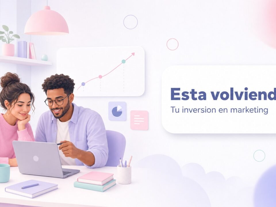 Dueños de pyme revisando el retorno de su inversión en marketing digital