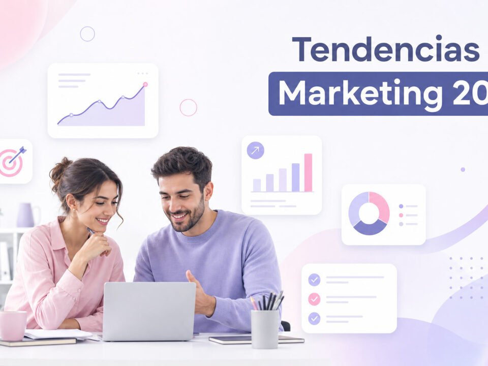 Tendencias de marketing digital 2026 para pymes: equipo revisando datos de campañas